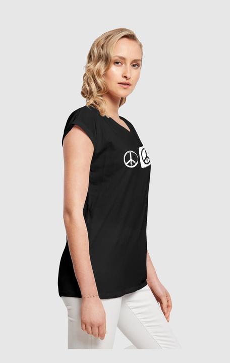 Immagine prodotto Merchcode Donna Peace - Maglietta a spalla estesa nera Double Peace - 161413 (S)