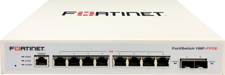 Produktbild Fortinet FS-108F-FPOE - L2+ management switch with 8xGE + 2xSFP + 1xRJ45 console and automatic limit (10 Ports)