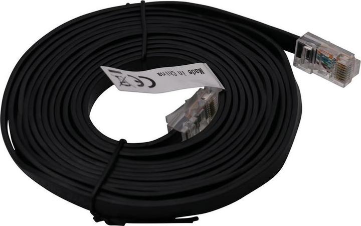 Produktbild RND Electronics Modulares LAN-Kabel, RJ45-Stecker - RJ45-Steckverbinder, Flach, 10m, Schwarz