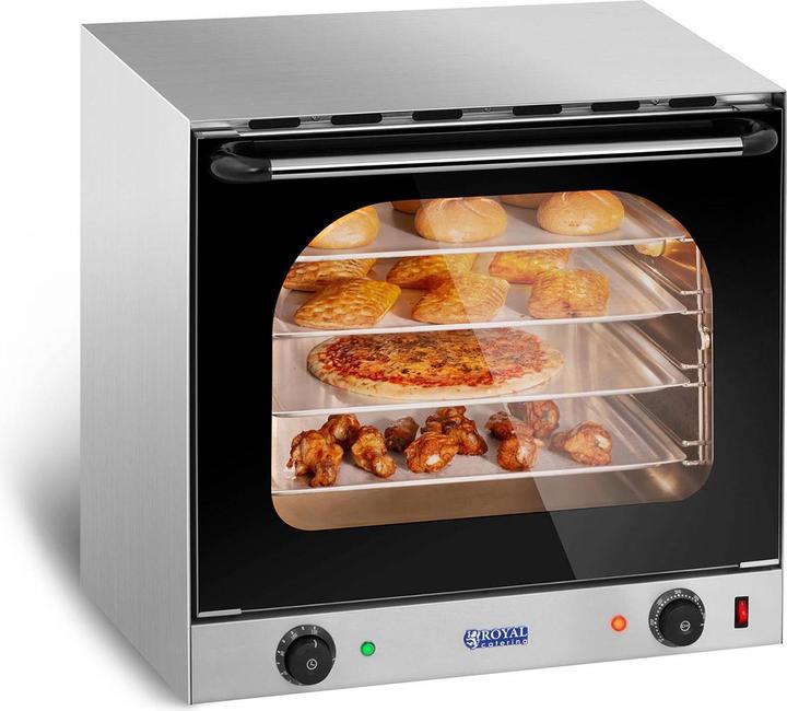 Royal Catering Heissluftofen Gastro Pizza Backofen Konvektomat Kombidämpfer Backgerät 4 Bleche