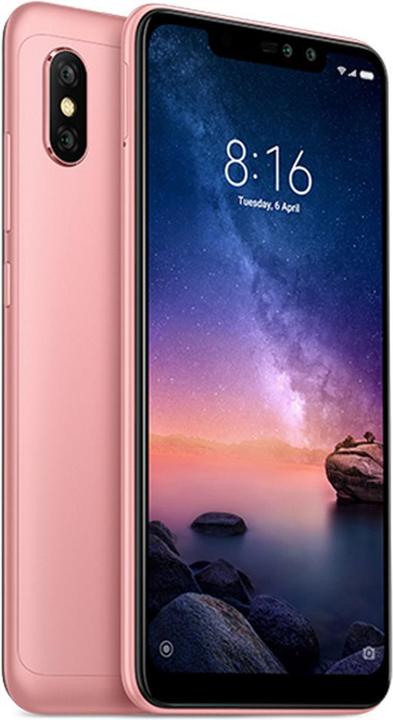Produktbild Xiaomi Redmi Note 6 Pro (64 GB, Rose Gold, 6.20", Hybrid Dual SIM, 12 Mpx, 4G)