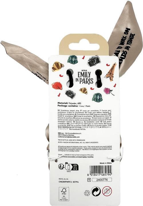 Image du produit Caseme Emily in Paris smartphone wrist strap