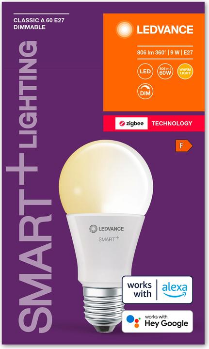 Immagine prodotto Ledvance Smart+ (E27, 8.50 W, 810 lm, 1 x, F)