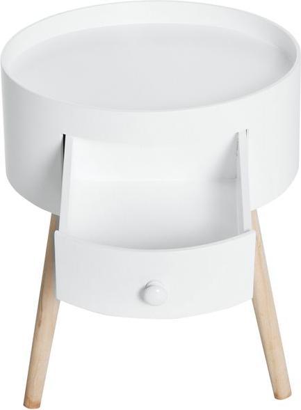 Produktbild Swisshandel24 Couchtisch, Beistelltisch mit Schublade, Runder Kaffeetisch, Sofatisch für Wohnzimmer, Schlafzimmer