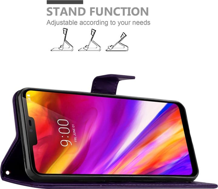 Actual product image Cadorabo Flower Book Case for LG G7 ThinQ / FIT / ONE (LG G7 Fit, G7 ThinQ, LG G7 One)