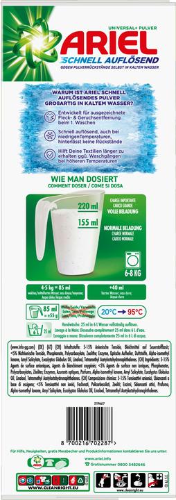 Produktbild Ariel Universal+ (90 Waschgänge, Waschpulver)