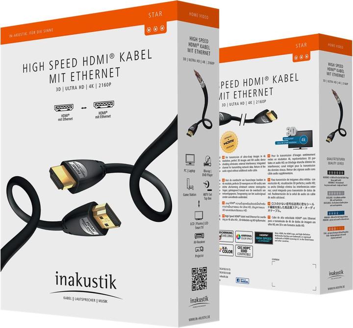 Image du produit Inakustik HDMI (Typ A) — HDMI (Typ A) (7.50 m, HDMI)
