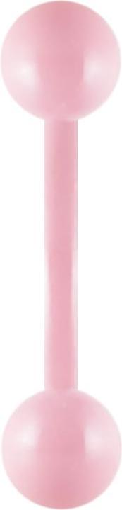 Star Piercing Banane pastellpink mit Kugel (ohne Messing, Chirurgenstahl 316L)