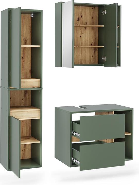 Produktbild Vichy Badmöbel-Set Viola, Grün/Artisan, 3 Teile