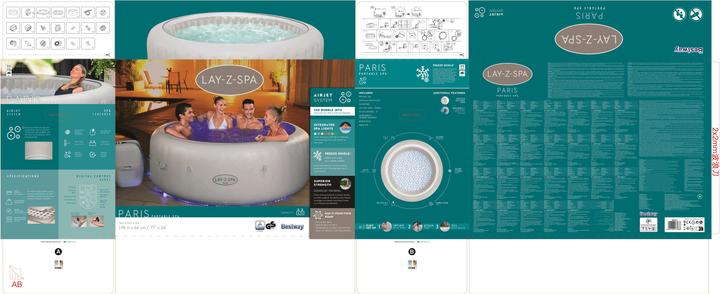 Produktbild Bestway Lay-Z-Spa Paris AirJet incl LED verlichting (6 Pers.)