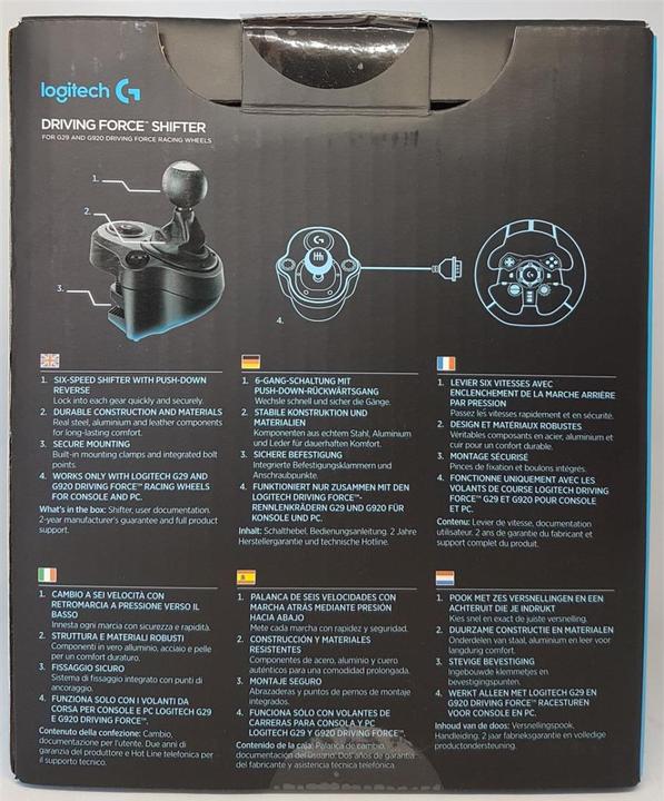 Productafbeelding Logitech G Driving Force Shifter voor Driving Force G29 & G920, 923 (PC, PS4, Xbox One X, PS5, Xbox serie X)