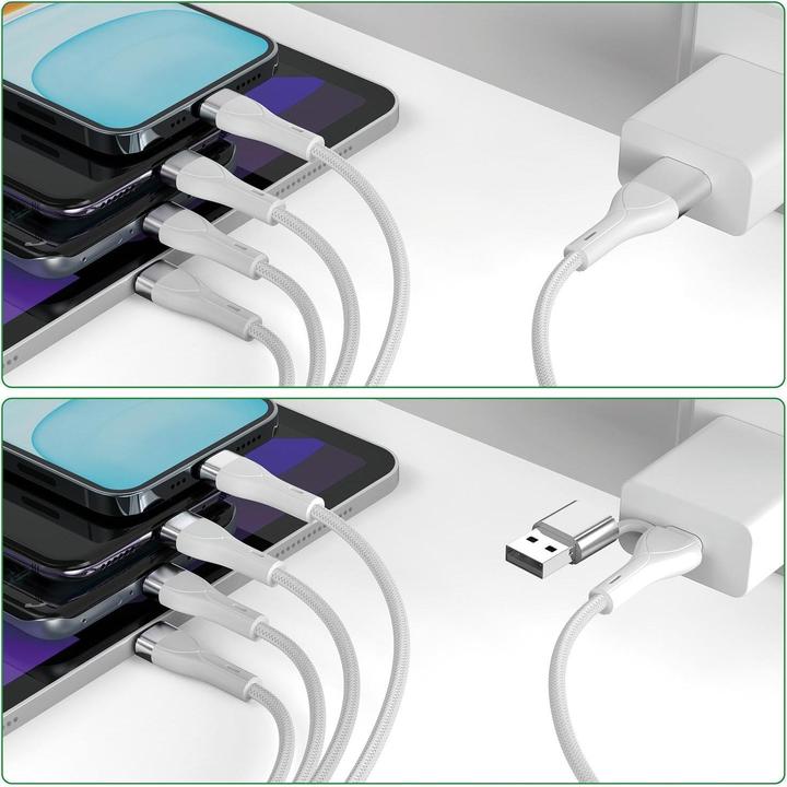 Actual product image 4smarts Multi charging cable 4in2 (1.20 m, USB 2.0, 15 W)