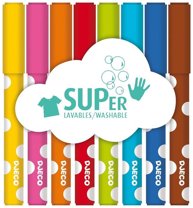 Actual product image Djeco Felt tip pens for the little ones (Multicolor, 8 x)