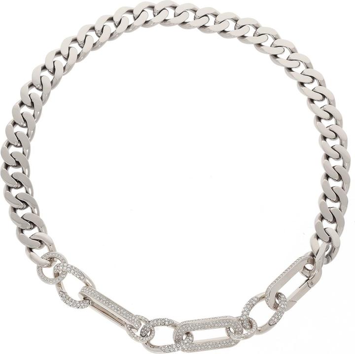 Produktbild Swarovski Dextera Halskette Statement Gemischte Glieder Weiss S (Swarovski Metall, 42 cm)