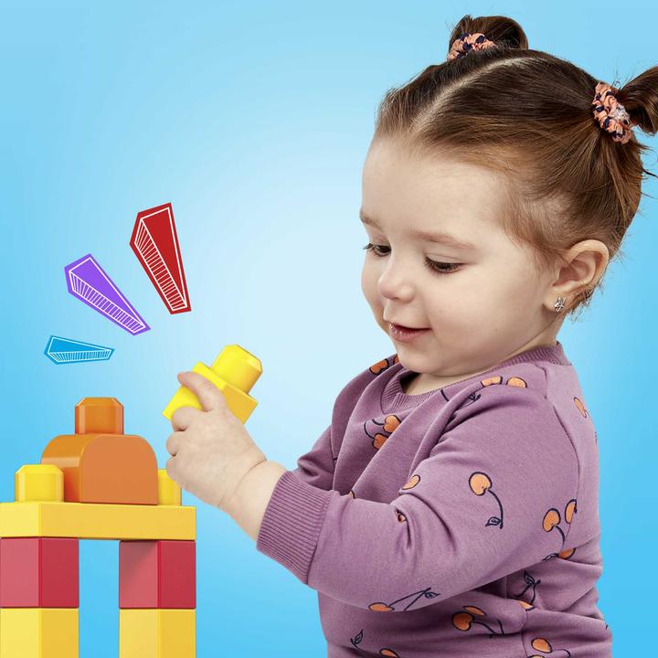 Productafbeelding Mega Bloks Bouwstenen tas kleurrijk (80 stuks)