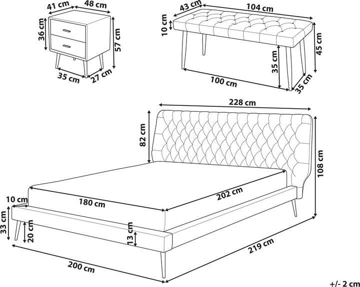 Actual product image Beliani Essonne (180 x 200 cm)