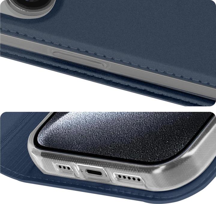 Produktbild Dux Ducis Skin Pro Wallet Case for iPhone 15 Plus - Blue (Apple iPhone 15 Plus)