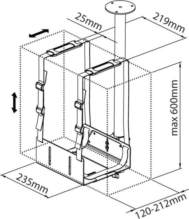 Immagine prodotto Techly ICA-CS 63 Supporto per PC Supporto per CPU montato su tavolo