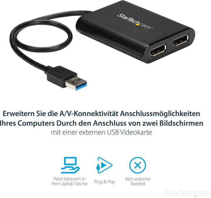 Image du produit StarTech USB auf DP (DP, 17.50 cm)