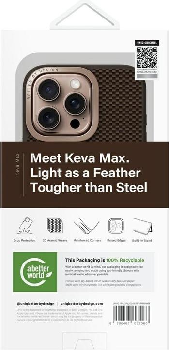 Image du produit Uniq Keva Max Magclick Charging Camera Stand Case for iPhone 16 Pro - Brown (Apple iPhone 16 Pro)