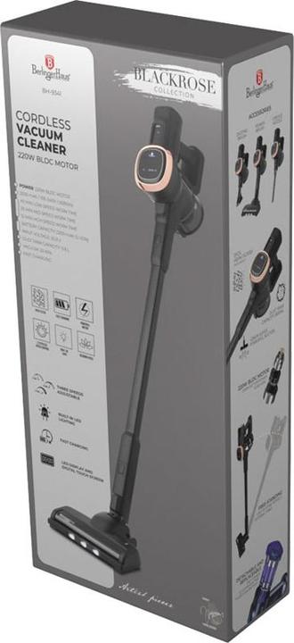 Produktbild BerlingerHaus Design Akku-Staubsauger, 220 W BLDC Motor, 25,9 V Li-ION Akku, schwarz-rosÃ©gold