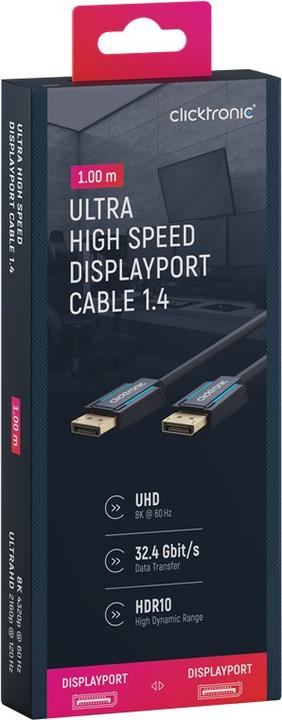 Produktbild clicktronic DisplayPort Cable 1.4. M/M. Blue. 1.0m (1 m, DisplayPort)