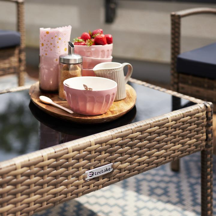 Immagine prodotto tectake Set di mobili da giardino in rattan Sparta 3+1