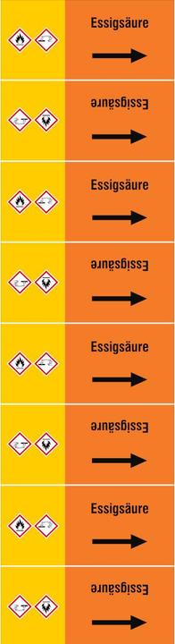 Image du produit Brady ISO 20560 Marqueurs de tuyauterie - Acides