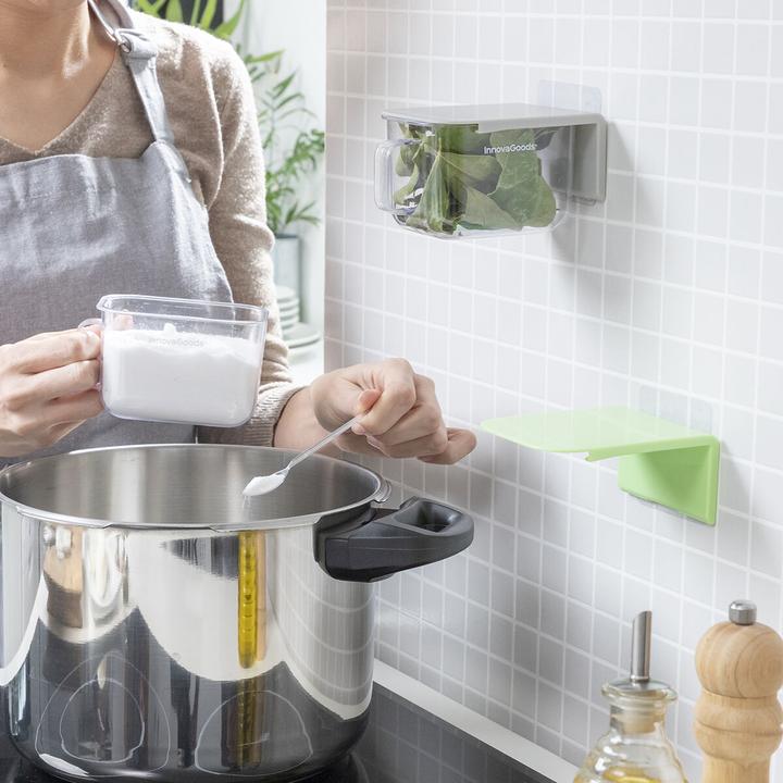 Actual product image InnovaGoods 2x self-adhesive kitchen container (0.42 l)