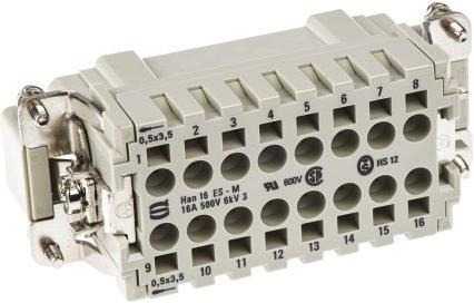 Image du produit Harting Han ES 16P cageclamp plg insert,16A 500V