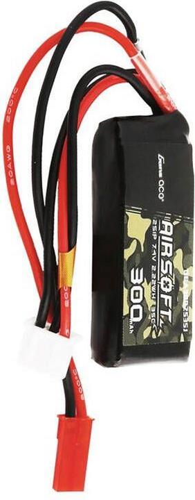 Image du produit Gens Ace 25C 300 mAh 2S2P 7.4V Saddle Airsoft Gun Lipo Battery with Mini Deans(T) Plug (7.40 V, 300 mAh)