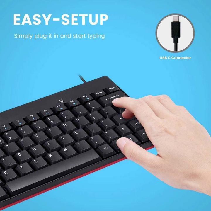 Actual product image Perixx USB keyboard German, QWERTY Black USB port (DE, Cable)