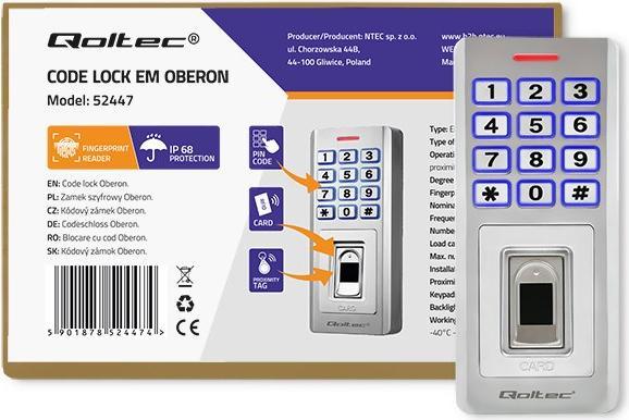 Produktbild Qoltec N--QOLTEC 52447 Code lock OBERON with