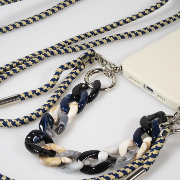 Actual product image PhoneLook Sleeve Silicone Gel with Necklace Rope & Decoration Stone Chain (Apple iPhone 13 Pro Max)