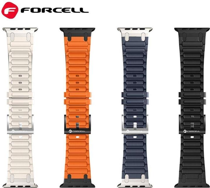 Image du produit Forcell Strap F-DESIGN FA06 silicone strap for APPLE Watch 42 / 44 / 45 / 49 mm blue (Silicone)
