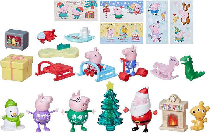 Actual product image Hasbro Peppa's advent calendar with 24 surprise toys and stickers, children's toys