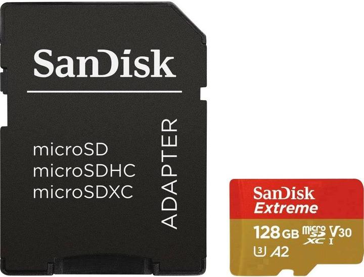 Productafbeelding SanDisk Extreme microSD A2 (128 GB, microSDXC, U3, UHS-I)