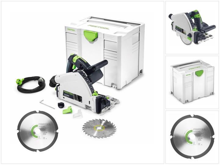 Produktbild Festool TS 55 REBQ-PLUS Tauchsäge 1200W 160 mm im Systainer ( 561551 ) + Extra Sägeblatt HW