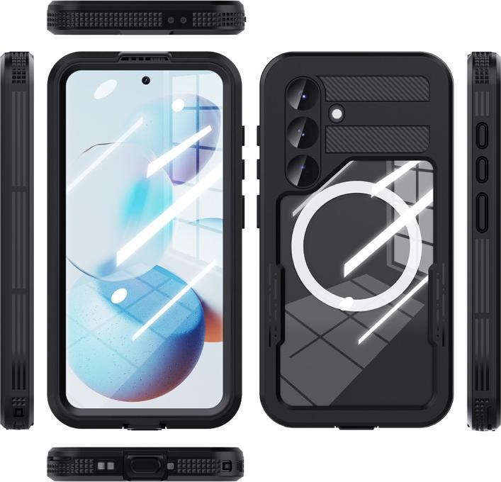 Actual product image Redpepper Samsung Galaxy S25 - IP68 Mars Series Wasserdichtes Outdoor Case mit MagSafe, schwarz (Samsung Galaxy S25)