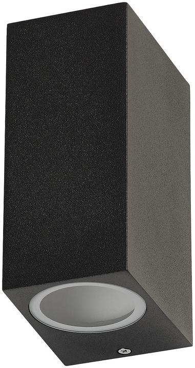 Produktbild Lunartec Eckige Up- & Down-Wandleuchte (GU10, IP44)