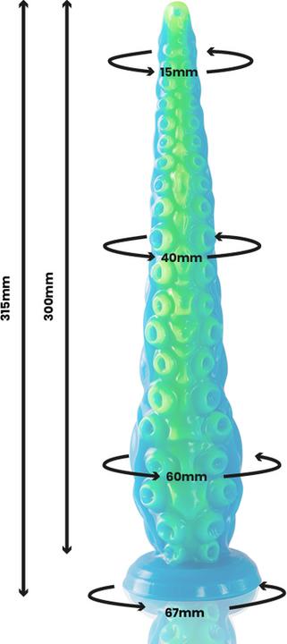 Produktbild Epic Scylla Fluoreszierender Dünner Tentakel-Dildo, Grosse Grösse