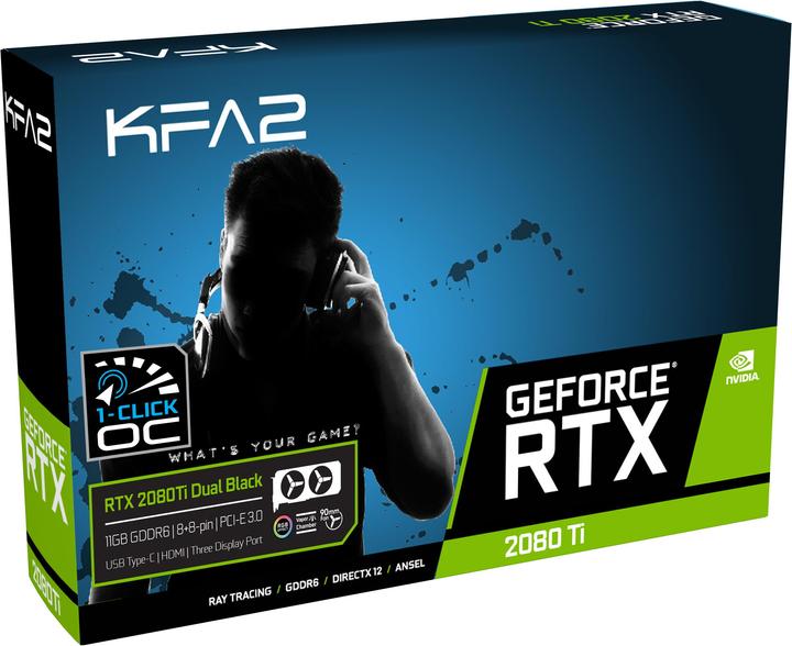 Image du produit KFA2 GeForce RTX 2080 Ti 1-Click OC (11 Go)