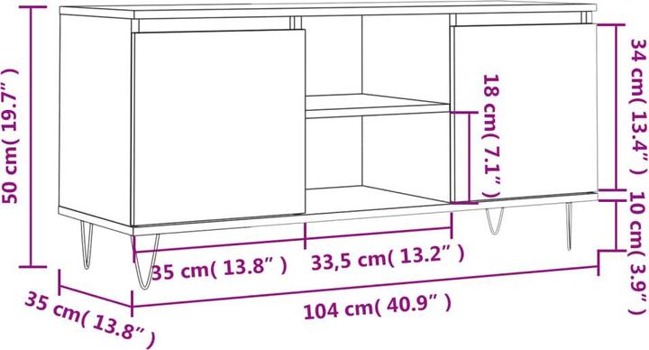 Produktbild VidaXL Elaina (104 x 35 x 50 cm)