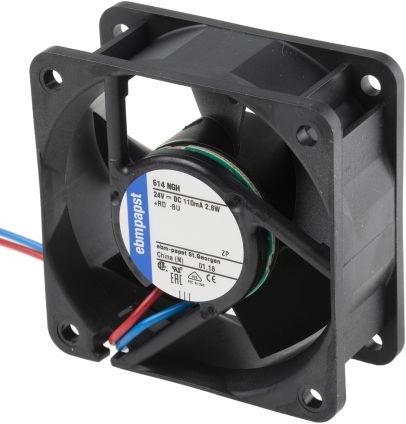 Actual product image Papst DC axial fan 60mm 24V 46m3/h (60 mm)