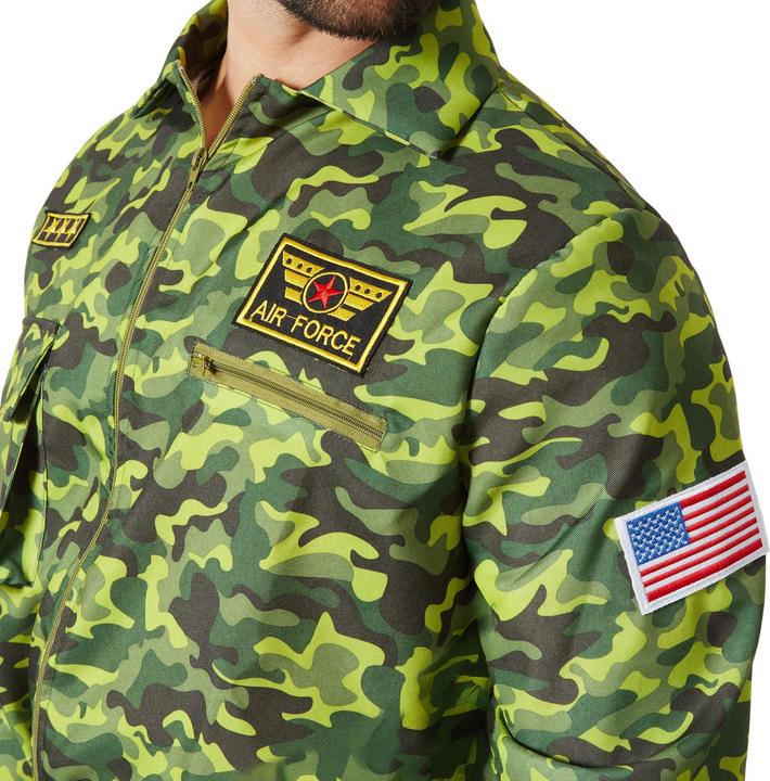 Produktbild tectake Herrenkostüm Air Force Pilot Camouflage (M)