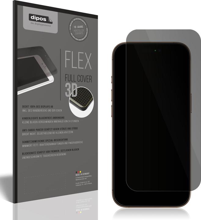 Produktbild Dipos Privacy Sichtschutzfolie Full Cover (1 Stück, Apple iPhone 16 Pro Max)