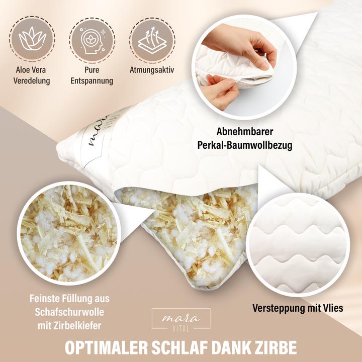 Produktbild Mara Vital Zirbenkissen (65 x 65 cm)