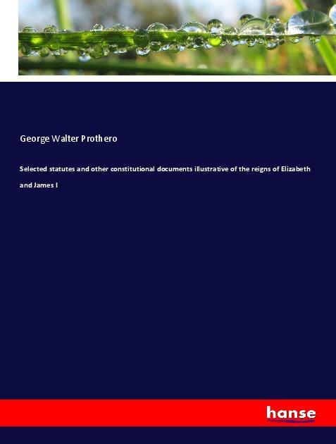 Actual product image Selected statutes and other constitutional documents illustrative of the reigns of Elizabeth and Jam (George Walter Prothero, 2017)