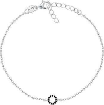 Brilio Silver - Charming silver bracelet with black zircons BRC17WBC