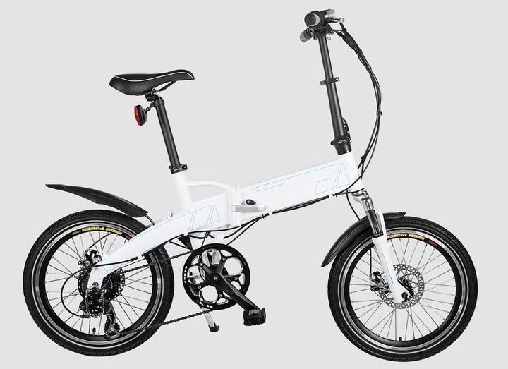 Produktbild Jet-Line Klappfahrrad E Bike weiss Klapp Fahrrad (62 cm)